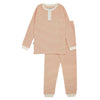 Peach and Cream Mock Button Pajamas