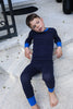 Navy and Blue Long Cuff Pajama Set