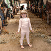 Peach and Cream Mock Button Pajamas
