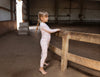 Pink Speckled Mock Button Pajama Set