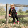Black and Pink long cuff Pajamas