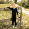 Black and Blue long cuff Pajamas