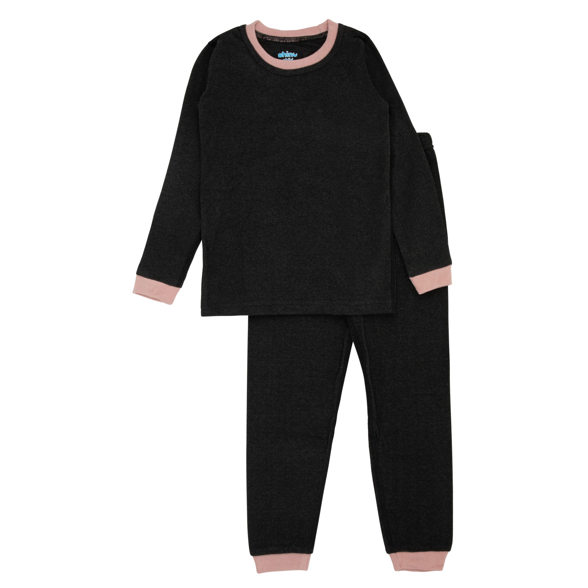 Classic Grey and Pink Fleece Pajama Set – Shinu Child