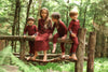 Colorblock V-Neck Nightgown, Claret & Blush