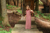 Breton Stripe Nightgown, Rosewood & Crimson