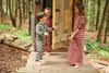 Breton Stripe Nightgown, Rosewood & Crimson