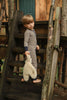 Hairline Stripe Henley Pajamas, Oatmeal & Navy