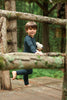 Hairline Stripe Pajamas, Evergreen & Navy