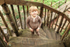 Contrast-Stitch poly Henley Pajamas, Cocoa