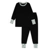 Space-Dye Rib Pajamas, Onyx & Ivory