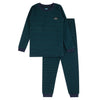 Hairline Stripe Pajamas, Evergreen & Navy