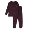 Hairline Stripe Pajamas, Navy & Crimson