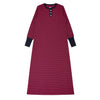 Hairline Stripe Nightgown, Bordeaux & Navy