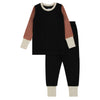 Terracotta-Sleeve Black Pajama Set