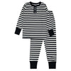 Black and White Stripes with Cuffs and Buttons