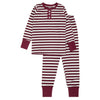 Maroon and Cream Stripes with Cuffs and Buttons