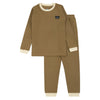 Classic Khaki and Cream Pajama Set