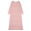 Cream and Red Wide Striped Nightgown